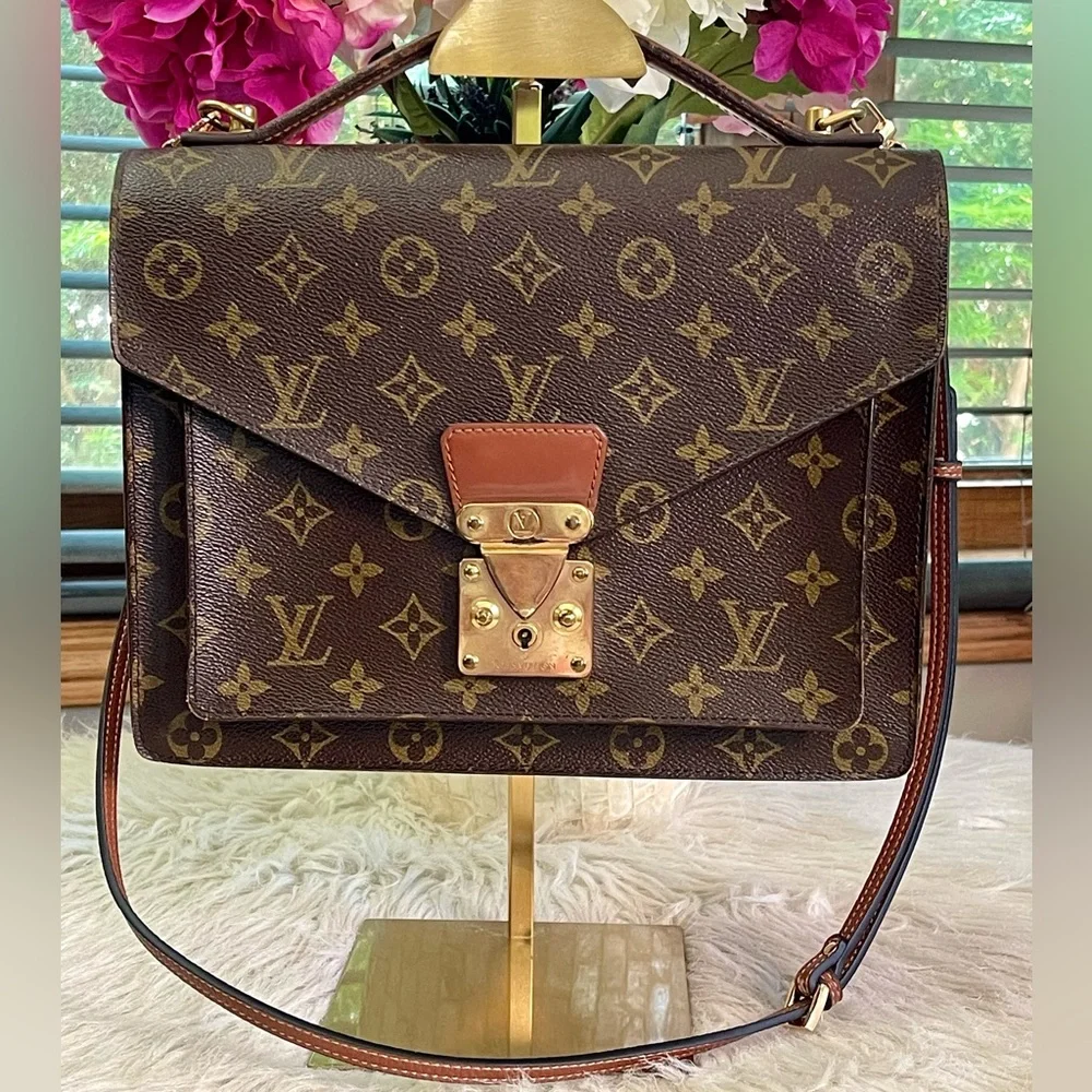 Authentic LOUIS VUITTON Monogram Monceau Bag - Picture 9 of 16